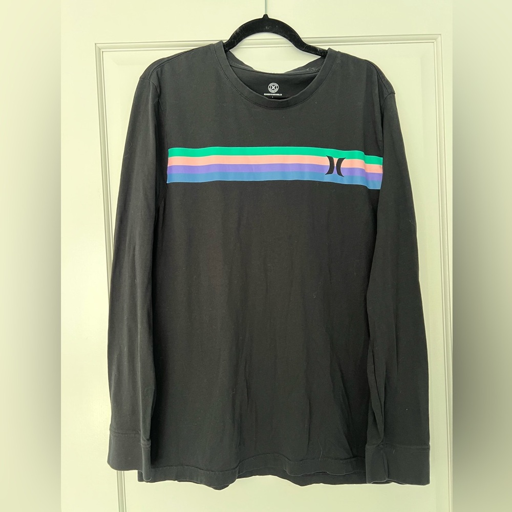 Hurley Men's Black Long Sleeve Shirt - Picture 2 of 5